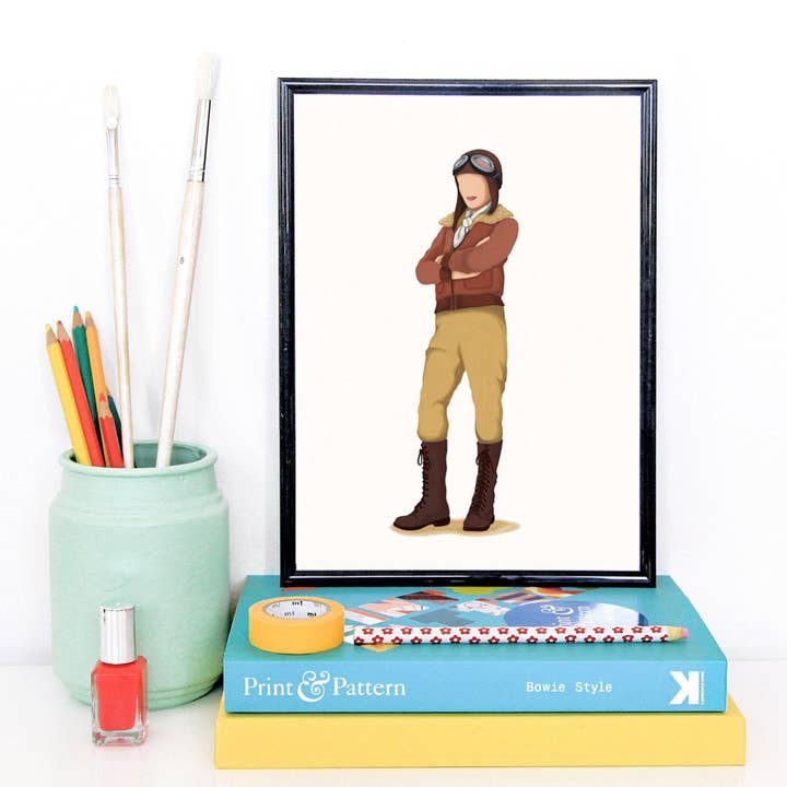 Draw Me a Song – wholesale Art print – Amelia Earhart Art Print