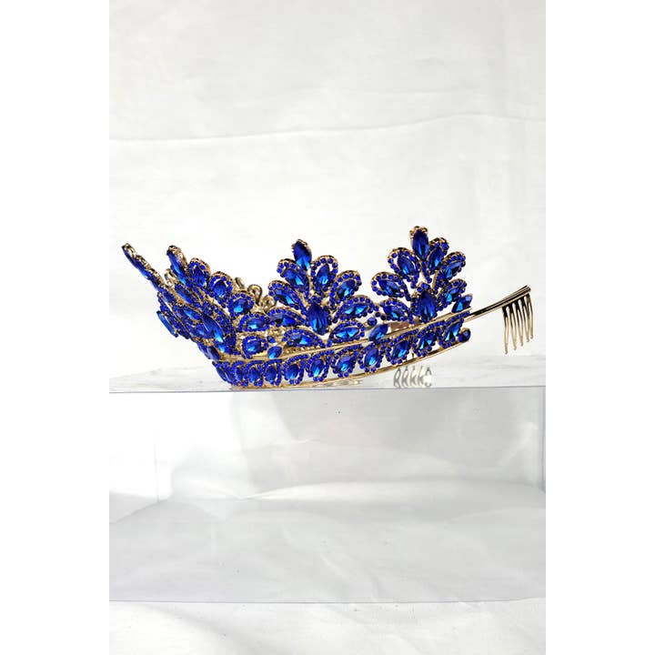 Chicas - Wholesale Tiara - Women's - One Size Fits All Metal Tiara With Rhinestones. HT9377