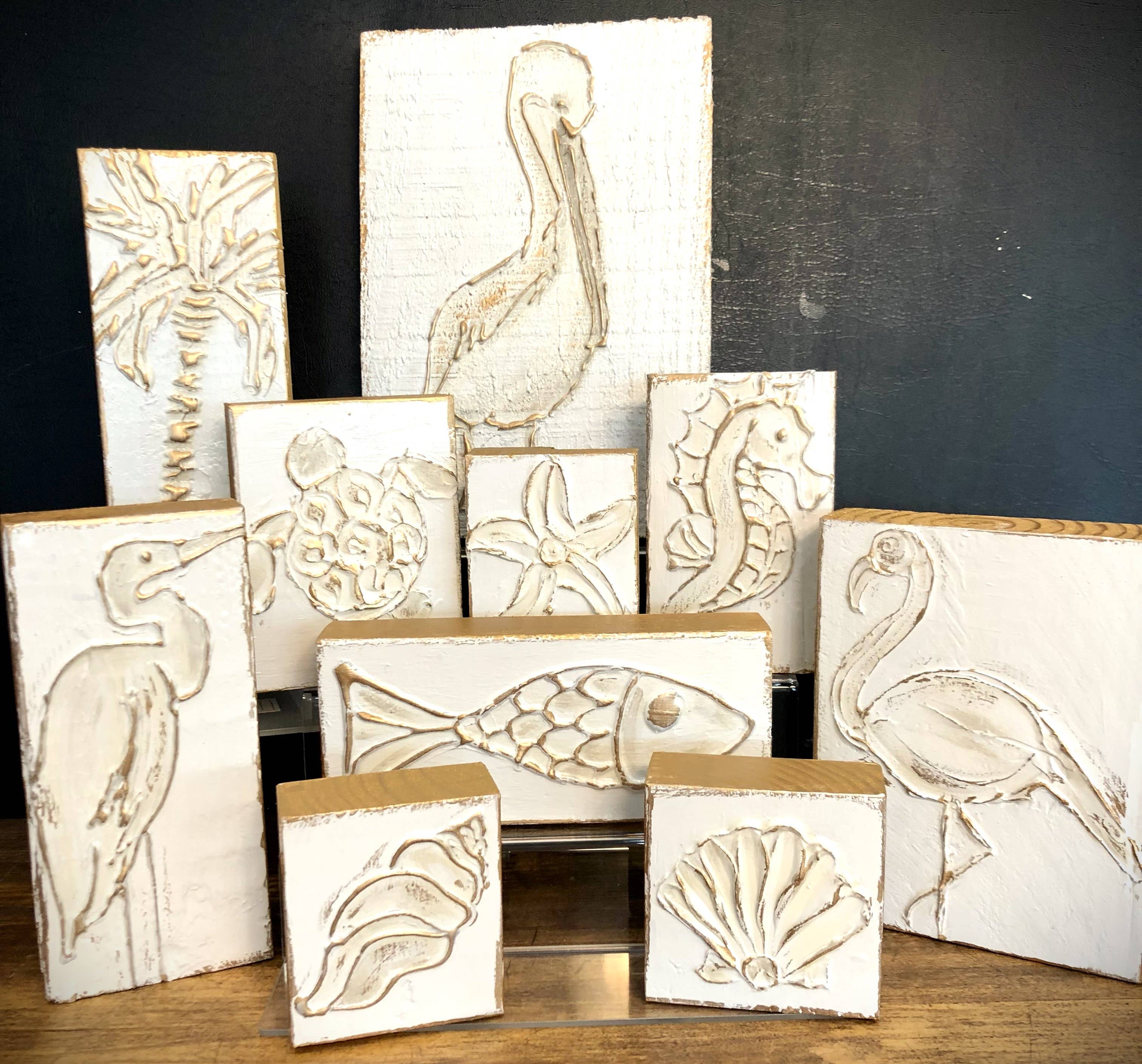 Coddiwomple - Wholesale Painting/Drawing - Pink Flamingo handmade painted coastal beach nautical4