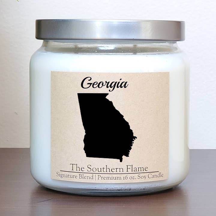 Georgia State Candle | Homesick Candle | Long Distance Gift for wholesale by The Southern Flame