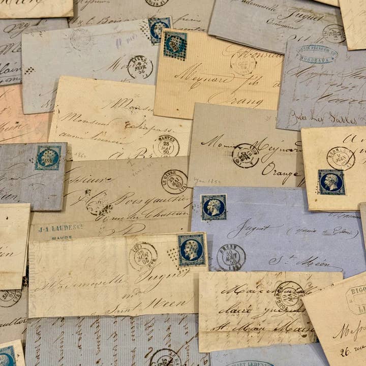 Sets of 5 1800s Correspondence Envelopes from France for wholesale by Monahan Papers