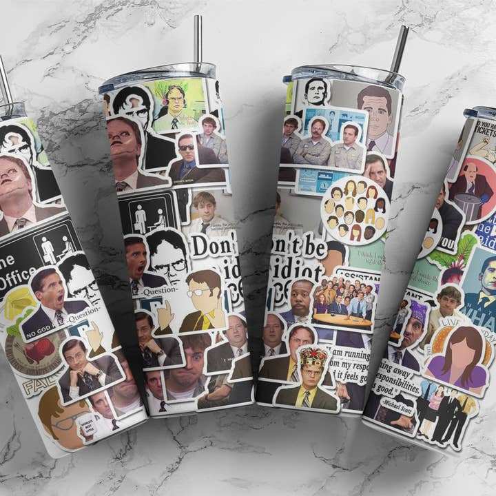 The Office Sticker Style Tumbler voor wholesale door Driftwood Market Wholesale