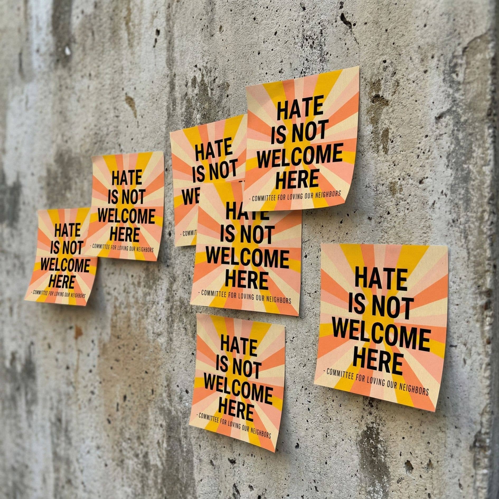 GetBullish - Wholesale Sticky Notes - Virtuous Vandalism “Hate is Not Welcome Here” Sticky Notes1