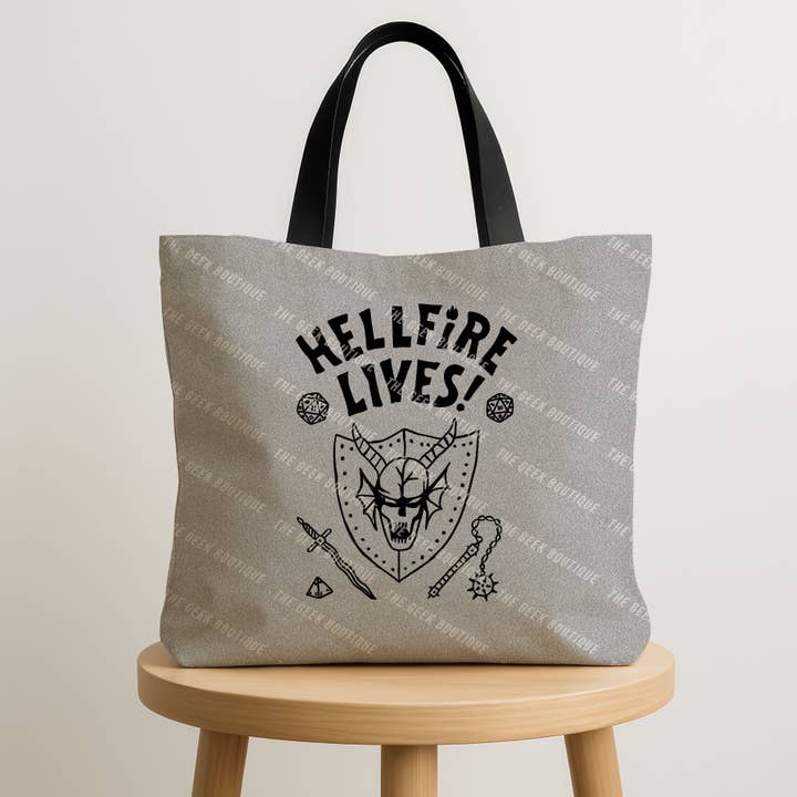 Gray Devil Lives TV Show Inspired Zipper Tote Bag for wholesale by The Geek Boutique