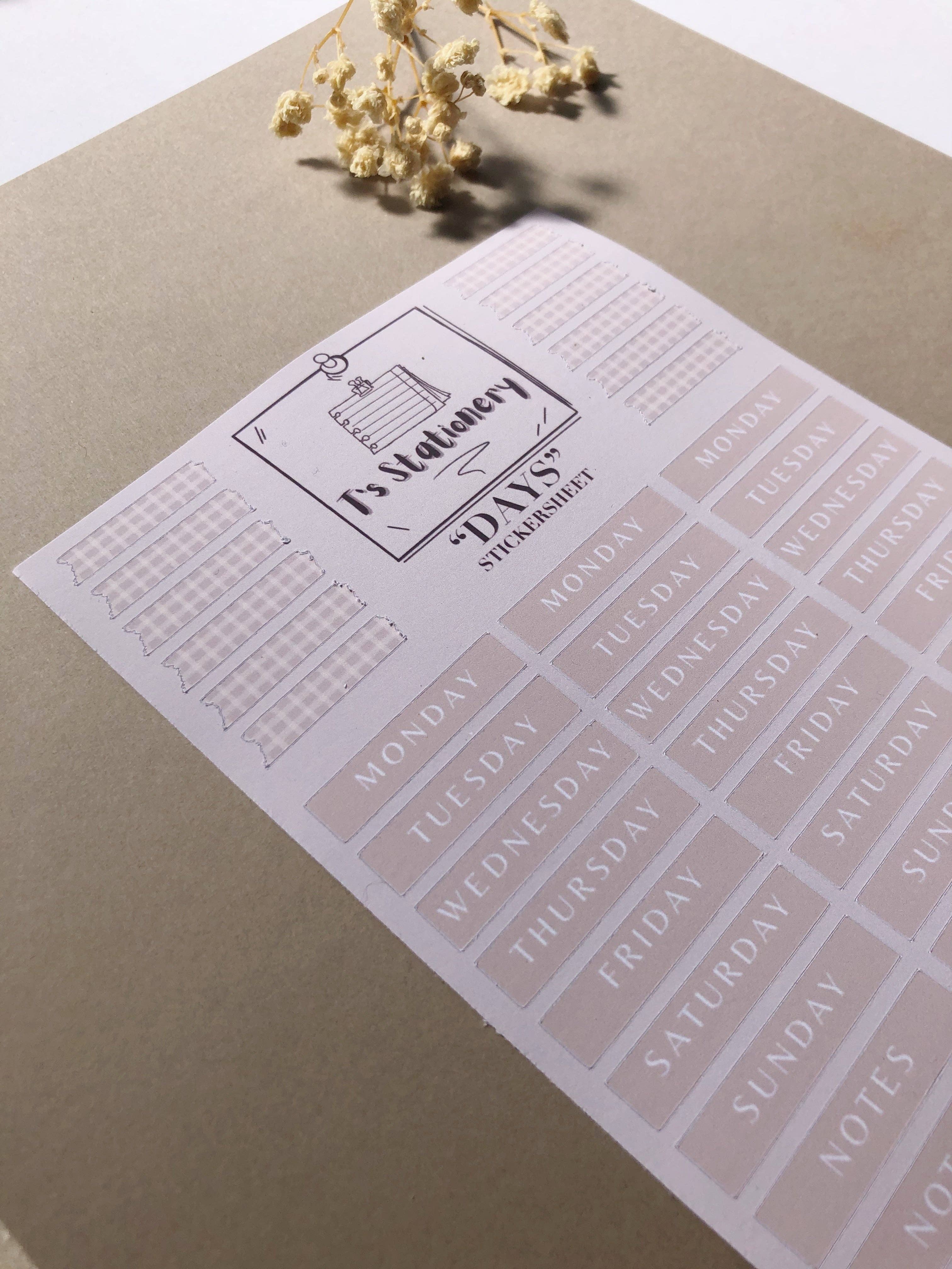 T's Stationery - Wholesale Planner - "Weekly Planner"  Sticker Sheet5