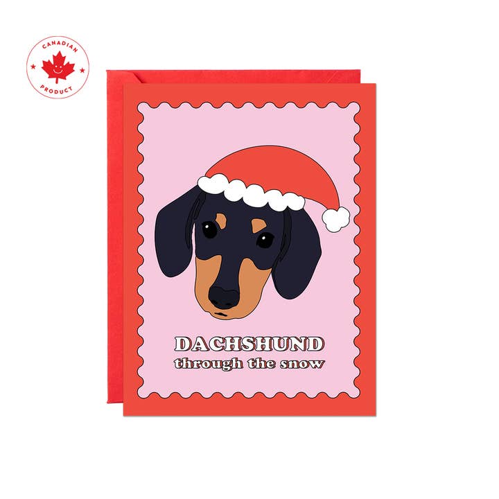 Party Mountain Paper co. - Wholesale Christmas Card - Dachshund Through The Snow | Last Chance
