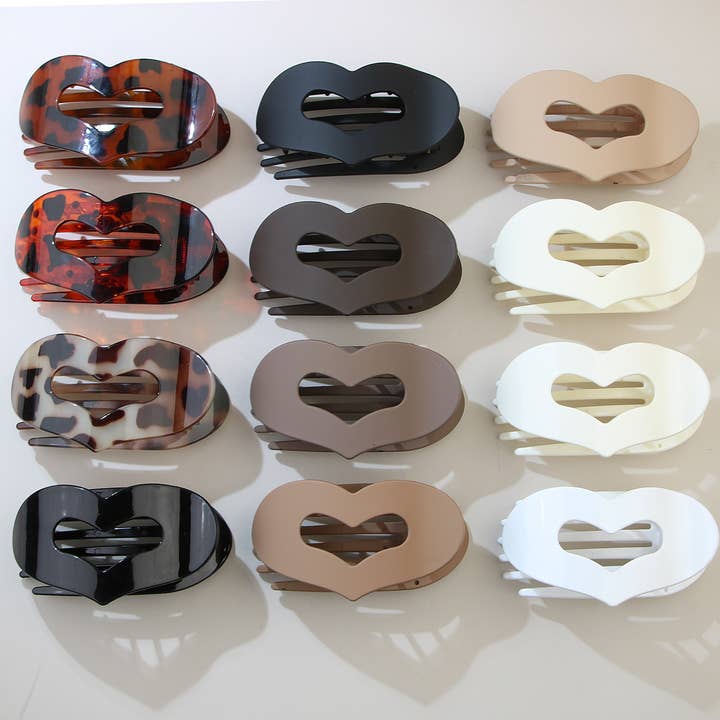 Love Shape Duckbill Clip – No-Slip Half-Up Pin_CWAHA6516 for wholesale by ACCITY