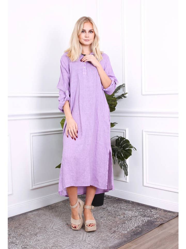 LÉA & LUC - Wholesale Dress - Women's - Long dress in 100% linen REF.2090014