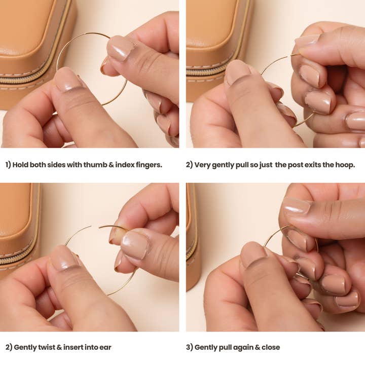 Or Créoles rondes sans fin 14 carats en vente sur Faire3