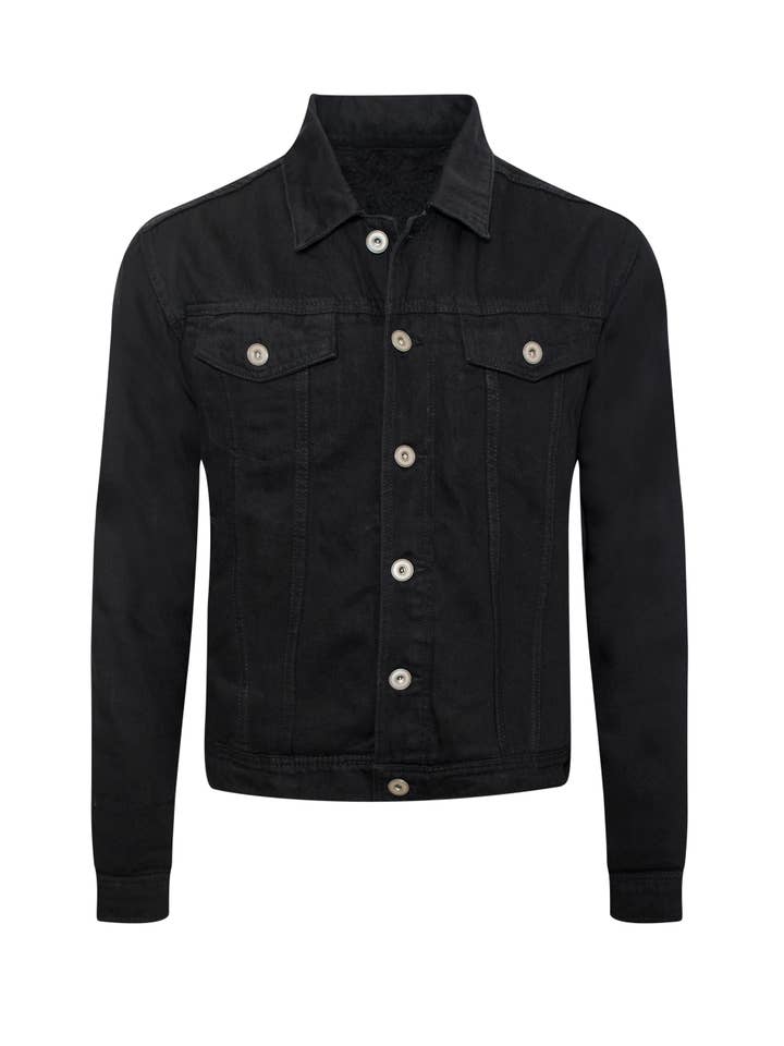 Generation XYZ - Wholesale Denim Jacket - Men's - MEN'S DENIM JACKET SHERPA LINING (HF-1002)