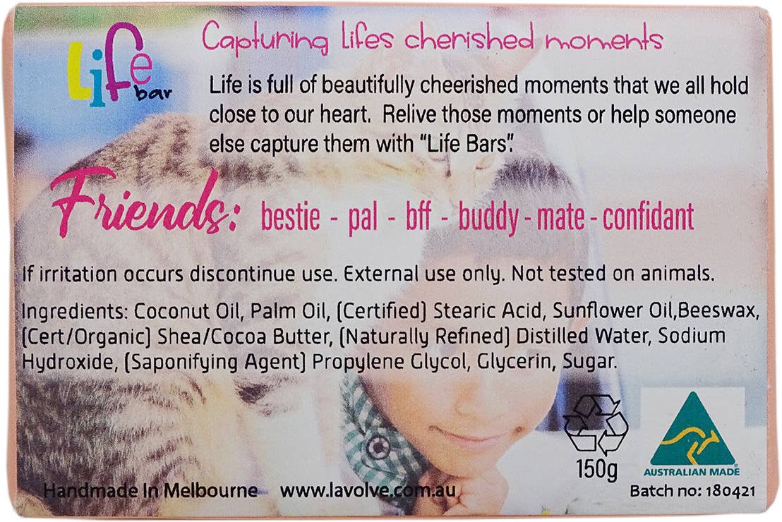 La Volve – wholesale Bar Soap – LIFE BAR 32 -  ( FRIENDS ANIMALS ) I LOVE MY CATS3