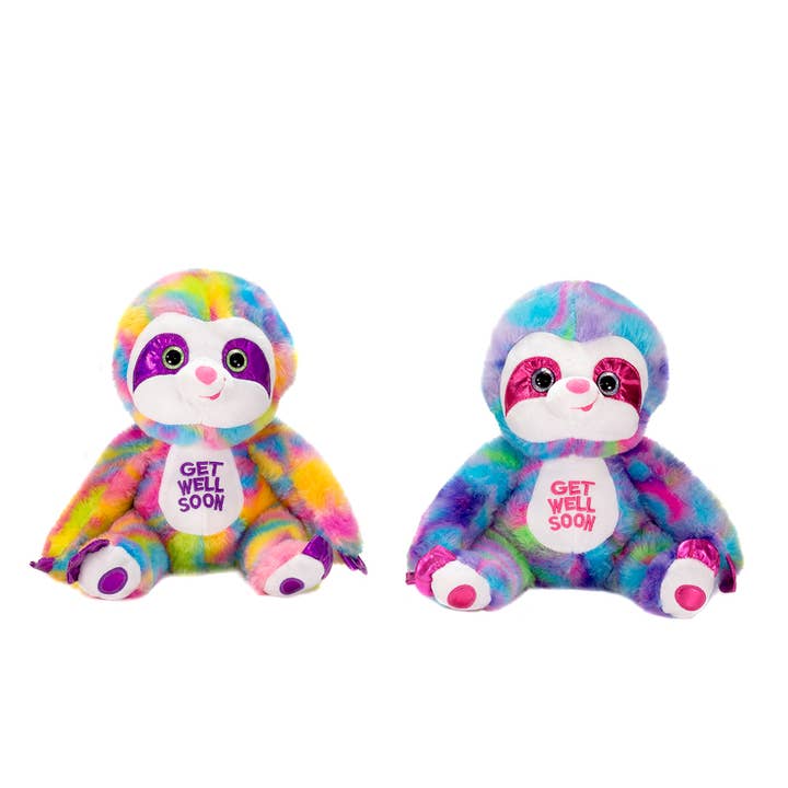 DISCONTINUED - PSYCHEDELIC - 10IN GET WELL SLOTHS - 2 ASST. for wholesale by Fiesta Toys