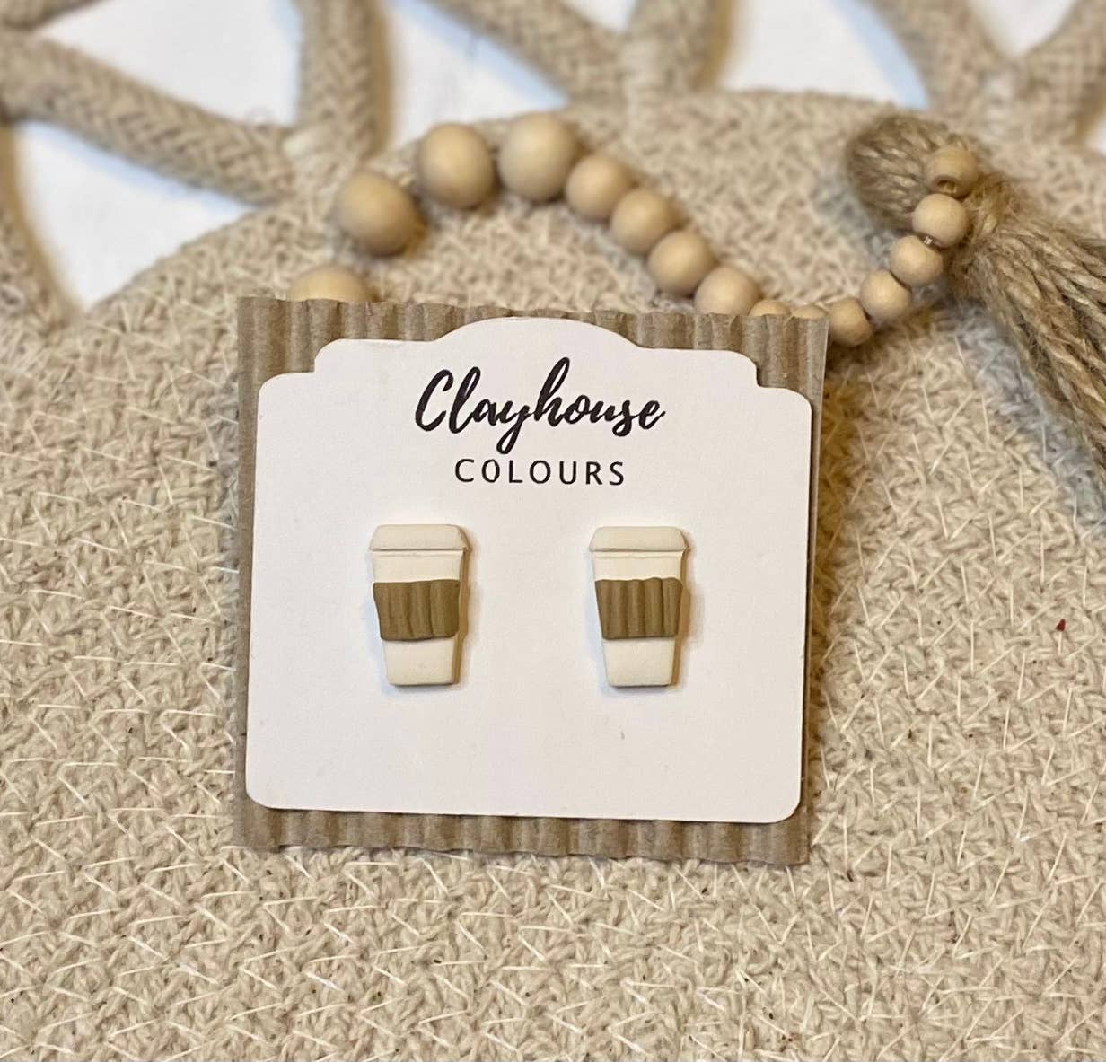 Clayhouse Colours - Vente Boucles d'oreilles pendantes - Les amateurs de café2