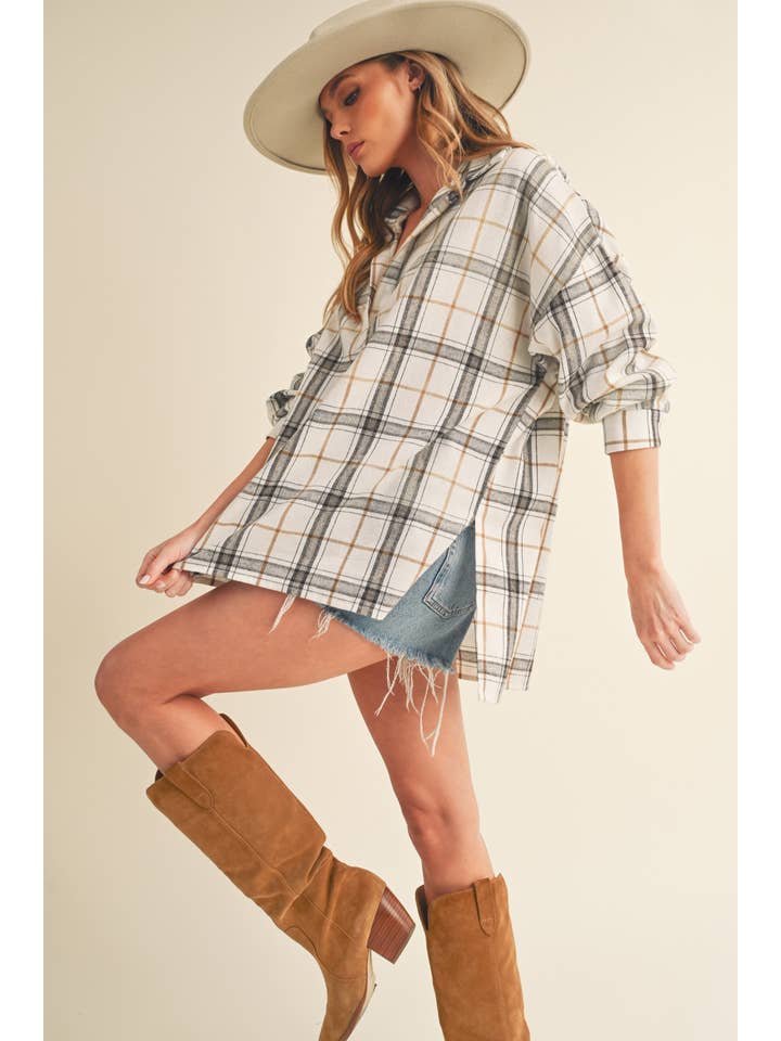 AEMI + CO - Wholesale Button Down Shirt - Women's - 8208CN Tamra Shirt 114