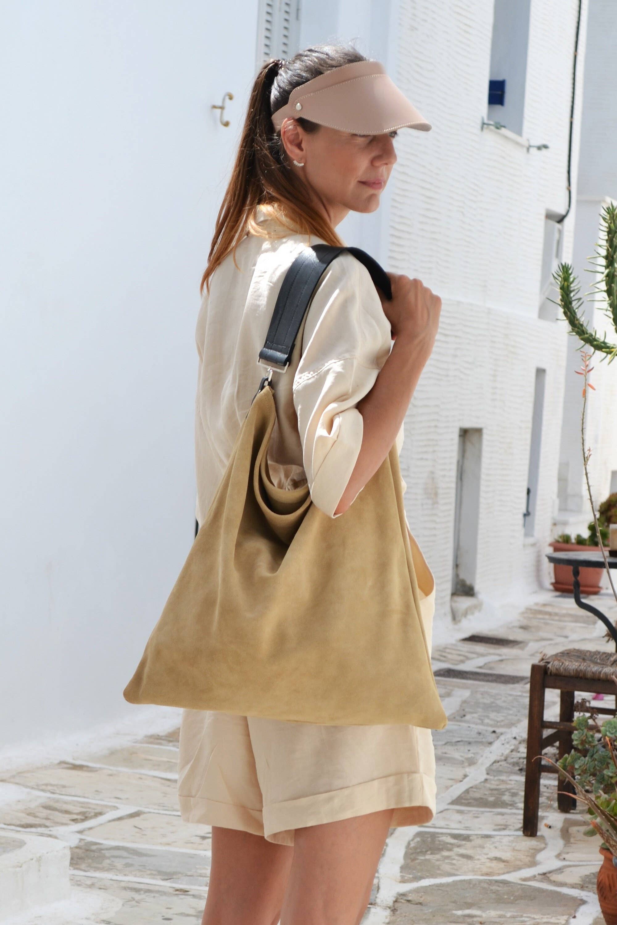 ANA KOUTSI - Wholesale Shoulder Bag - Women's - Akathi Soft Bag In Beige1