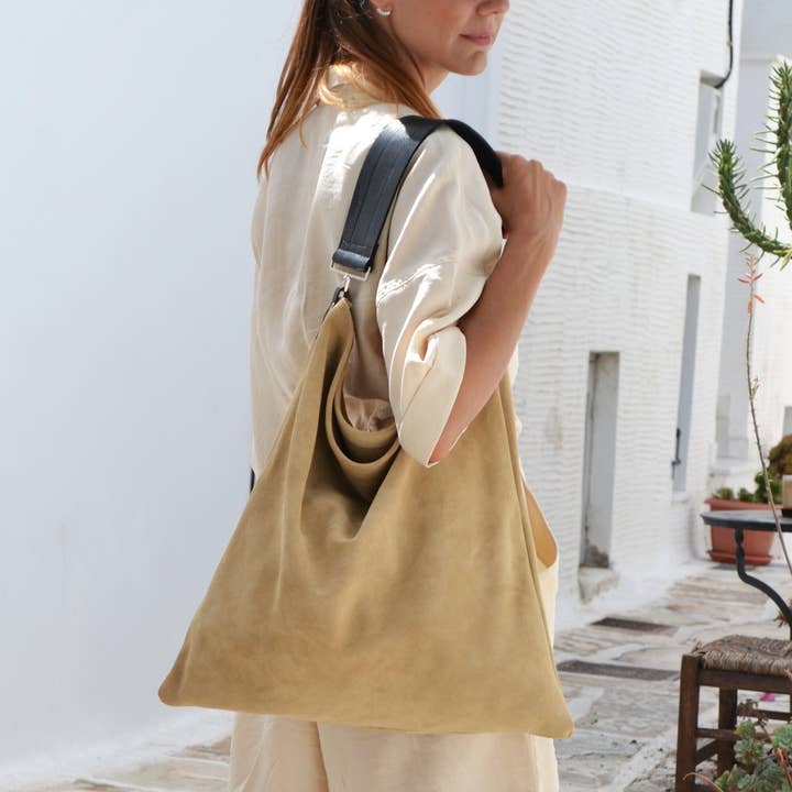 ANA KOUTSI - Wholesale Shoulder Bag - Women's - Akathi Soft Bag In Beige1