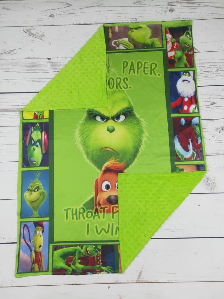 sassy kids palace - Venta al por mayor Manta de cama - Niños y bebés - Manta navideña con estampado de personajes de color verde bebé
