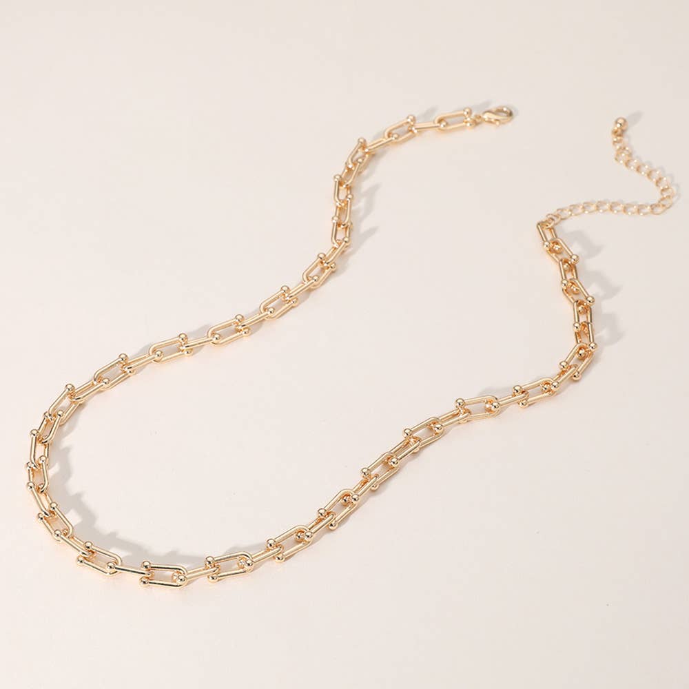 Sensibling Corp. - Vendita all'ingrosso Collane a catena e maglie - Collana a catena con hardware placcato in oro 18K2