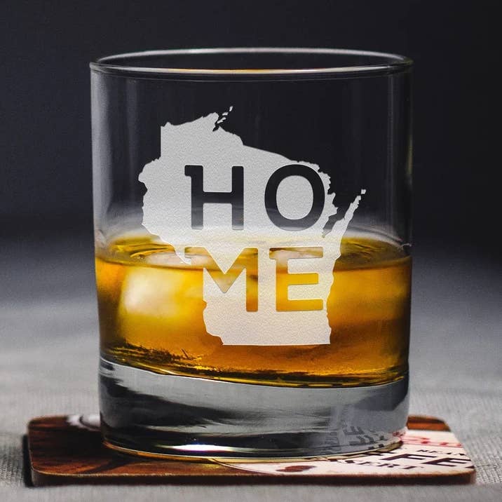 Wisconsin HOME Whiskey Rocks Glas voor wholesale door Bravo Glass