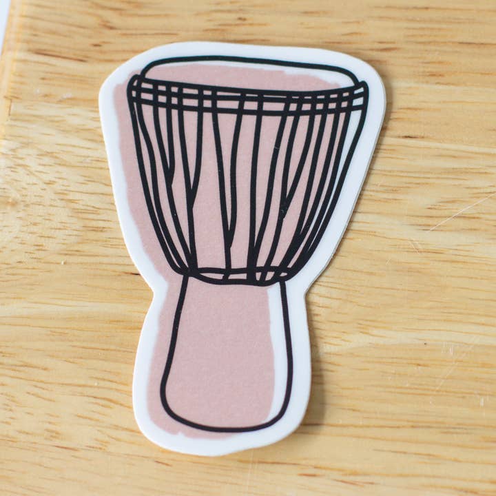 Djembe Sticker for wholesale by Musically Minted
