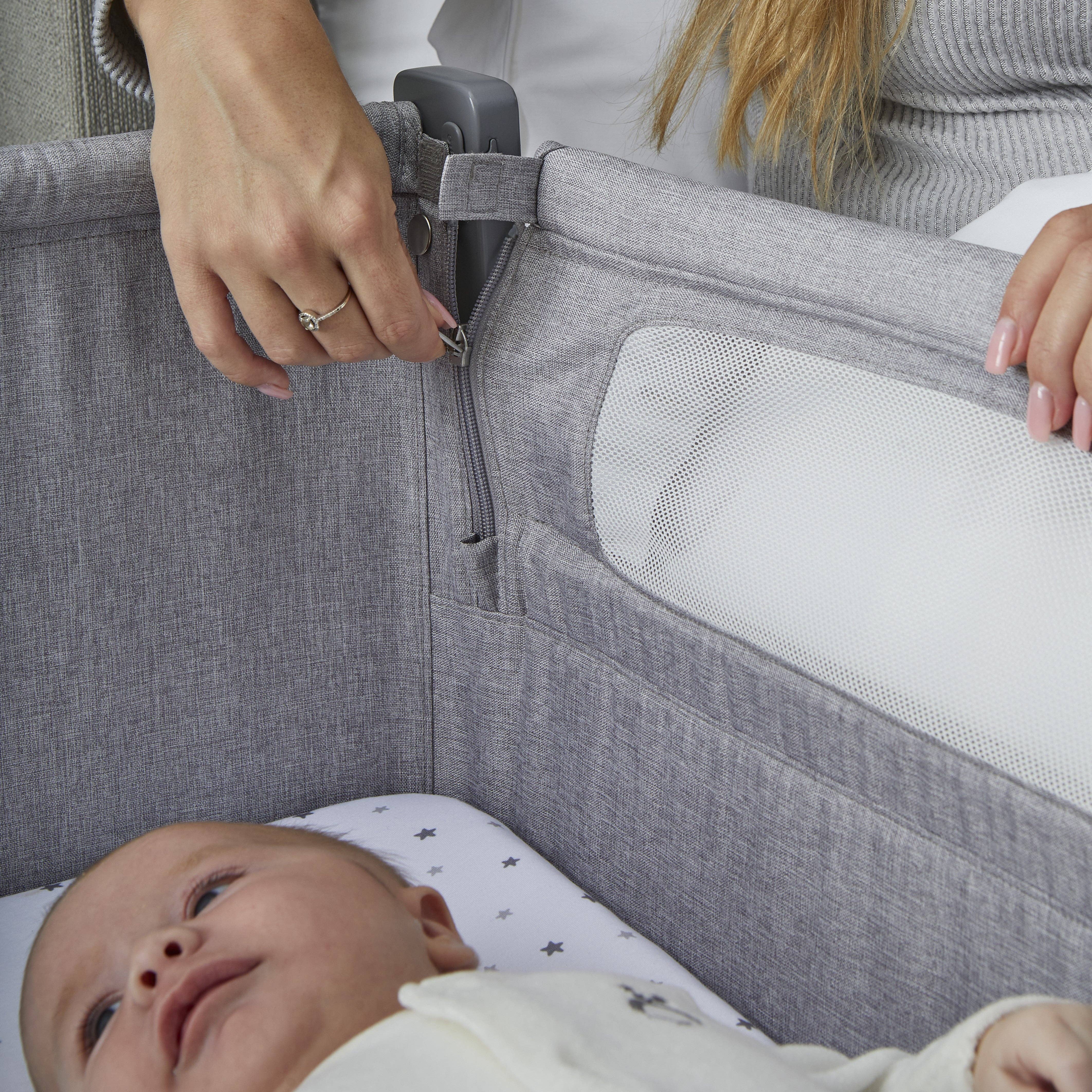 Nattou & Shnuggle by M4A - Vente Lit – enfant et bébé - Berceau de Chevet Shnuggle Air Lite | Berceau pour Nourrisson | Lit Bébé Réglable en Hauteur avec Matelas4