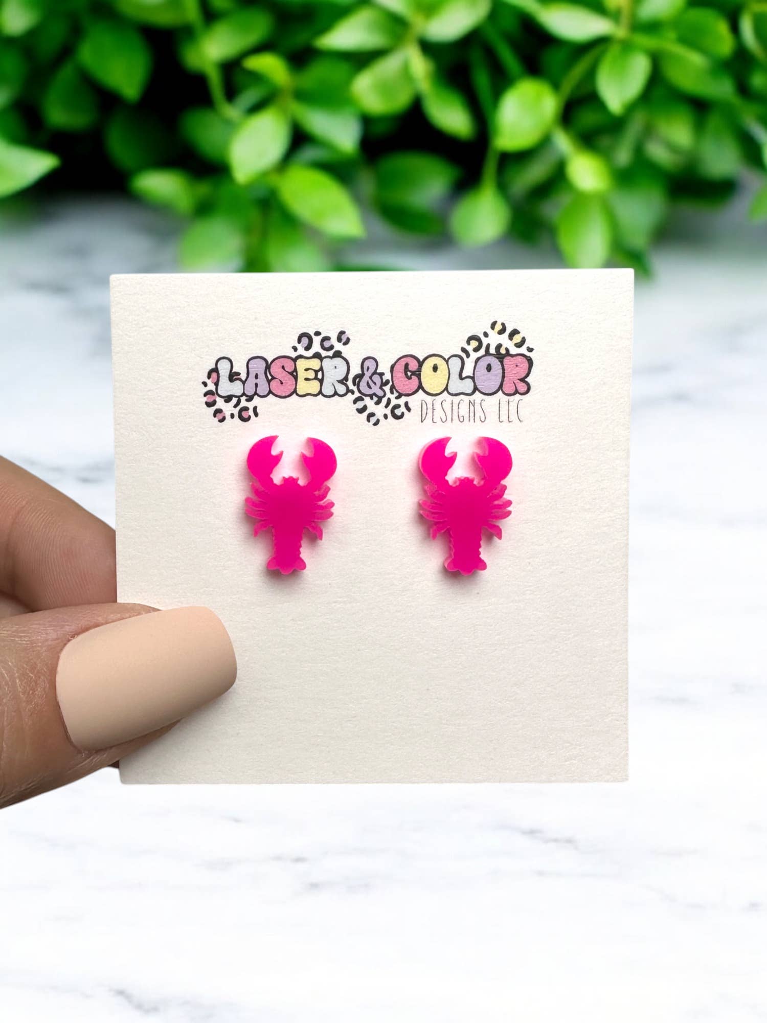 Laser & Color Designs LLC - Vente Clous d'oreille - Boucles d'oreilles écrevisses homard, boucles d'oreilles Mardi Gras, été0