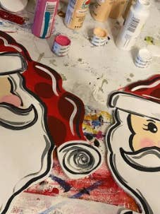 Santa 2 ornament for wholesale by Southern Paint Designs