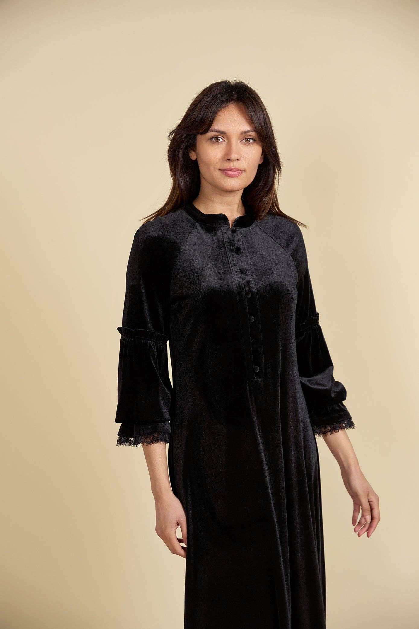 Ellwi Design - Wholesale Dress - Women's - Velour Maxi Dress5