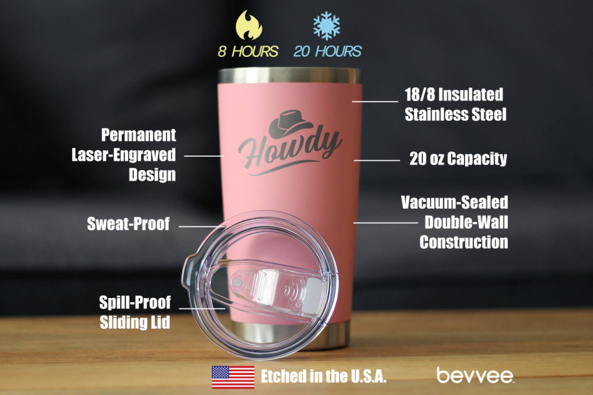 bevvee - Wholesale Insulated Mug/Tumbler - Howdy Insulated Travel Tumbler - Western Party Gifts13