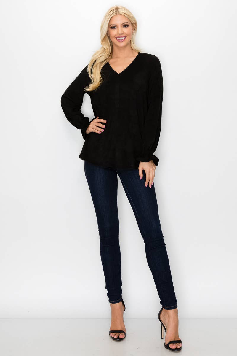Joh Apparel - Wholesale Blouse - Women's - Abigail Stretch Suede Top10