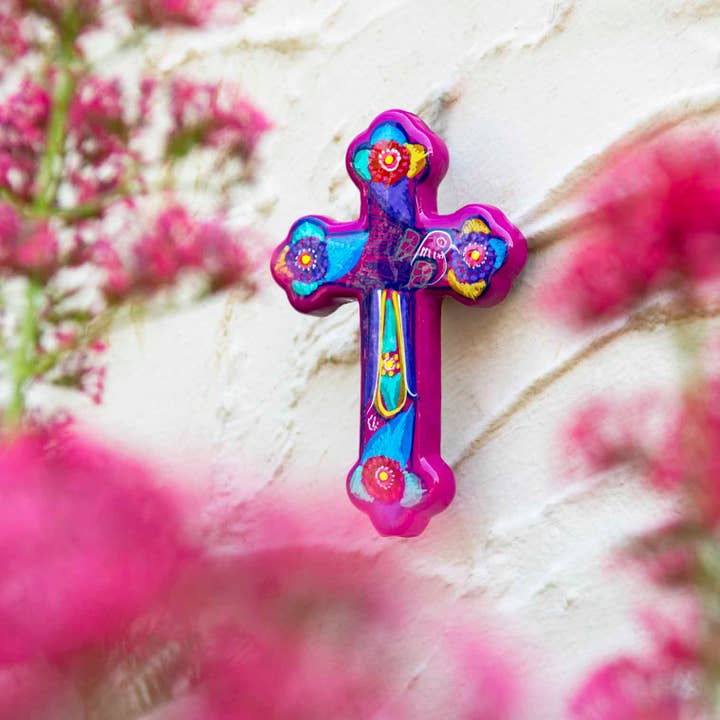 Cruz Ornada de Pájaro Pintado Mexicano para venta al por mayor de Siesta