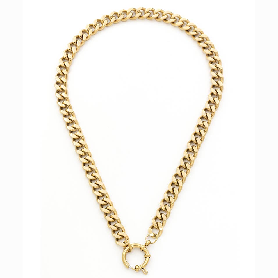 Bijoux 7bis - Wholesale Link & Chain Necklace - Steel Necklace, Curb Chain, Round Clasp1