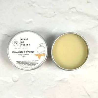 Baume à lèvres au chocolat et à l'orange pour la vente par Sense of Velvet