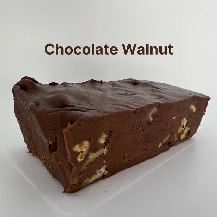 Nick's Wicked Tasty Fudge LLC - Wholesale Fudge - Chocolate Walnut Fudge (1/4 lb Wrap)