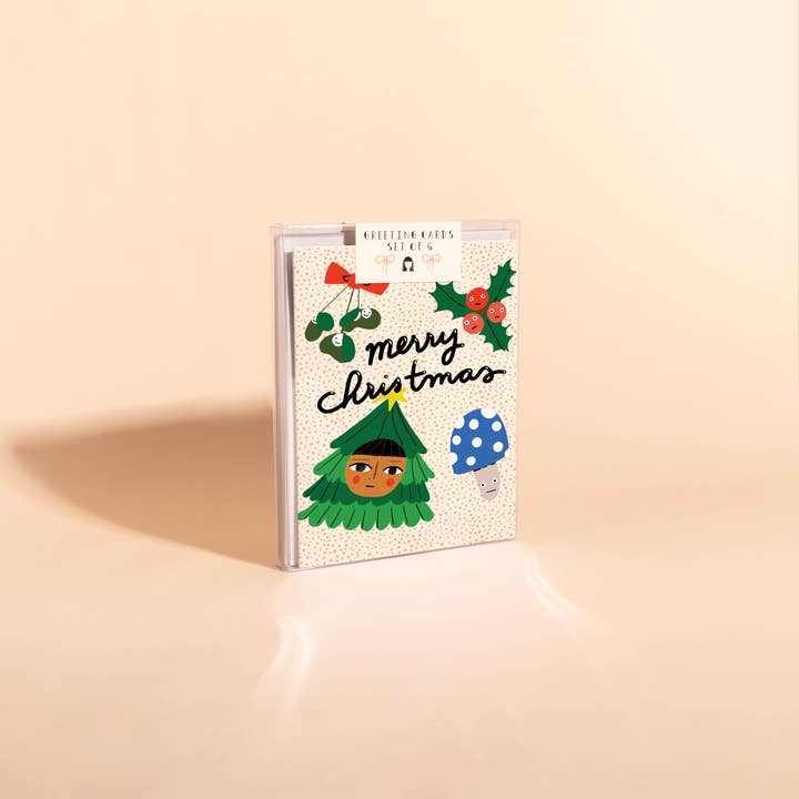 MERRY MUGS - Julkortlåda med 6 st för wholesale av Carolyn Suzuki