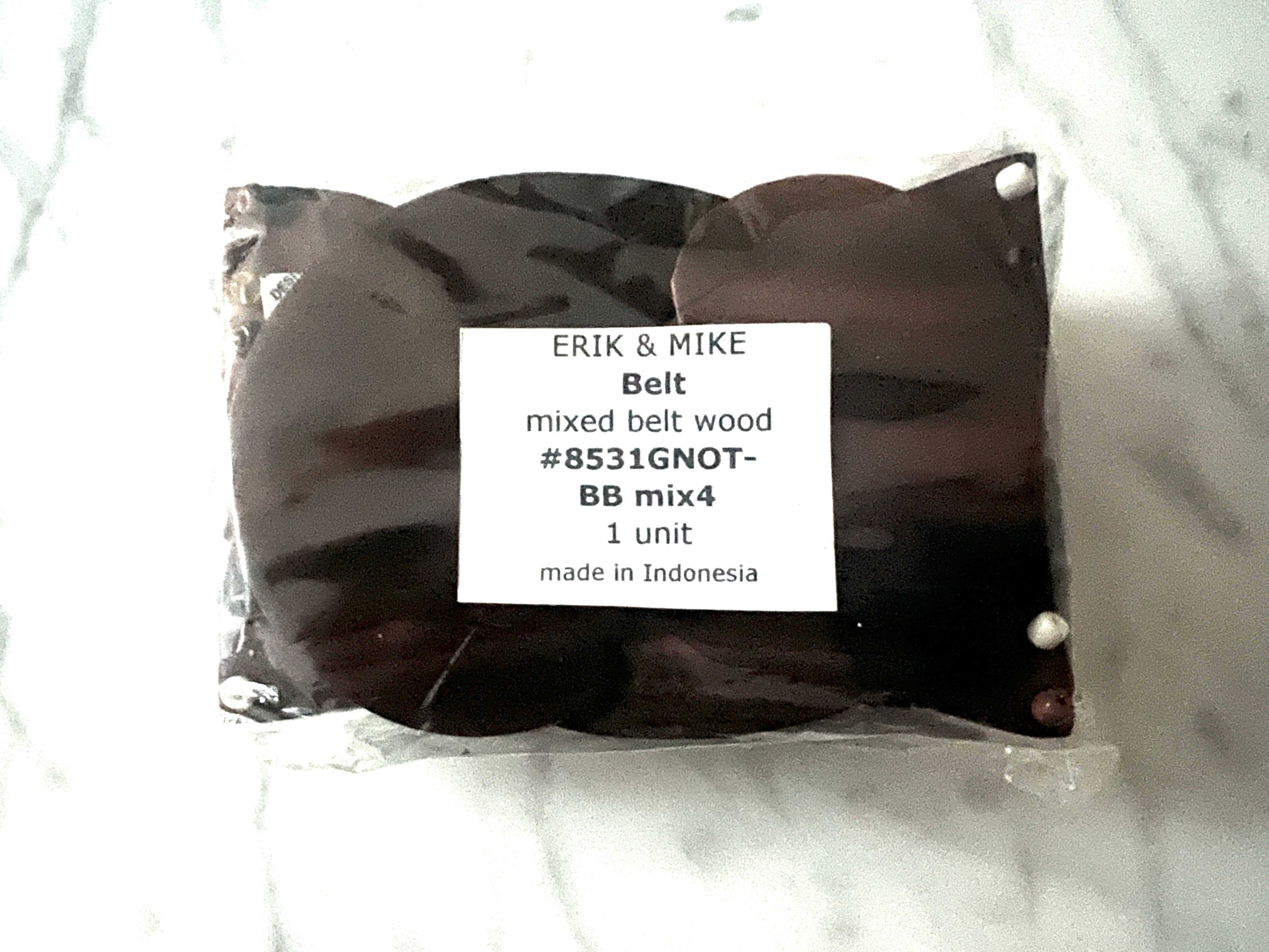 Erik & Mike – Cinto - Mulher por atacado – Cinto de contas de vidro com rolagem de madeira em Castanho Preto Branco Bronze3