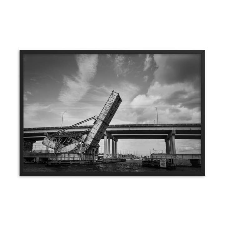 Train Drawbridge Jacksonville Art - Framed Print for wholesale by Pipa Wall Art & Home Decor