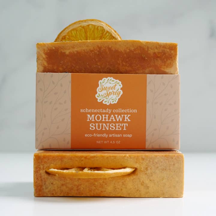 Mohawk Sunset Artisan Soap Bar for wholesale by Sweet Sprig