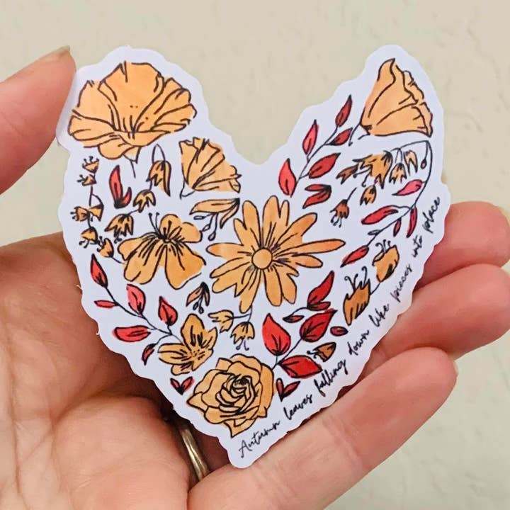 Autumn Leaves Falling- Taylor Swift Lyrics Stickers/Magnet for wholesale by Oily Graphic Creations