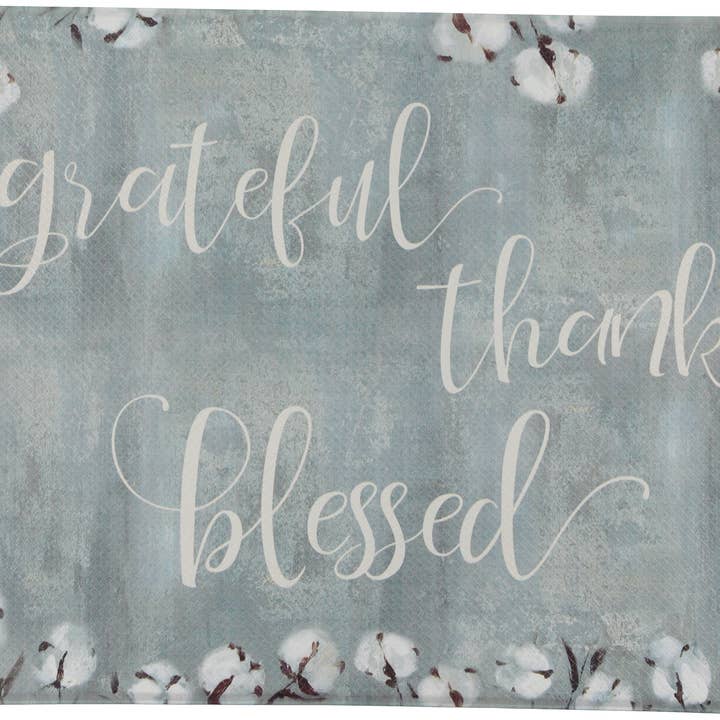 J&V TEXTILES - Wholesale Floor Mat - Grateful Thankful Bless Anti-Fatigue Memory Foam Kitchen Mat