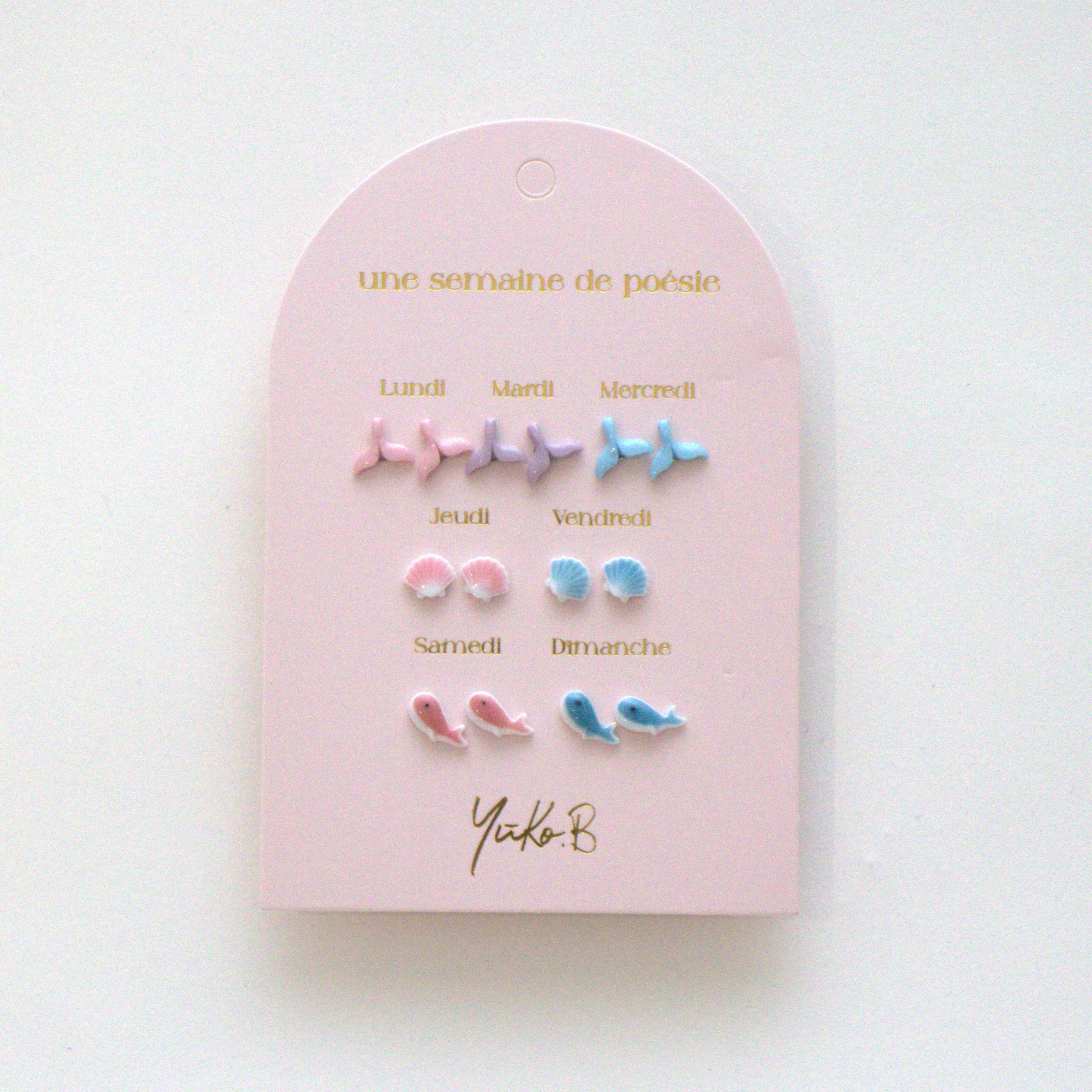 Yuko B - Vente Boucles d'oreilles – enfant - Offre de 25 cartes de boucles d'oreilles - Version française12