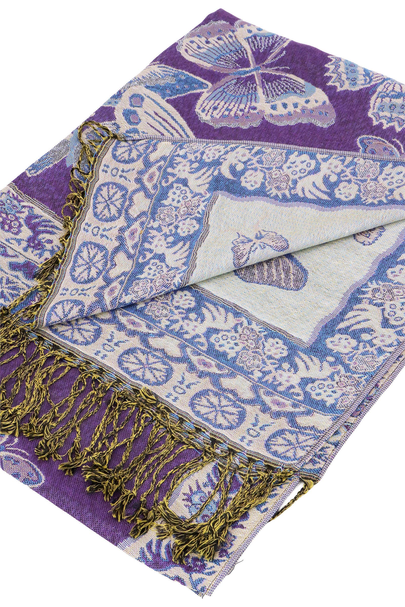 ASSORTED Bohemian Floral Butterfly Pashmina Shawl for wholesale on Faire12