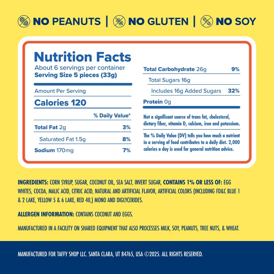 Taffy Shop - Wholesale Taffy - Florida Taffy Bag™ (7oz.)6