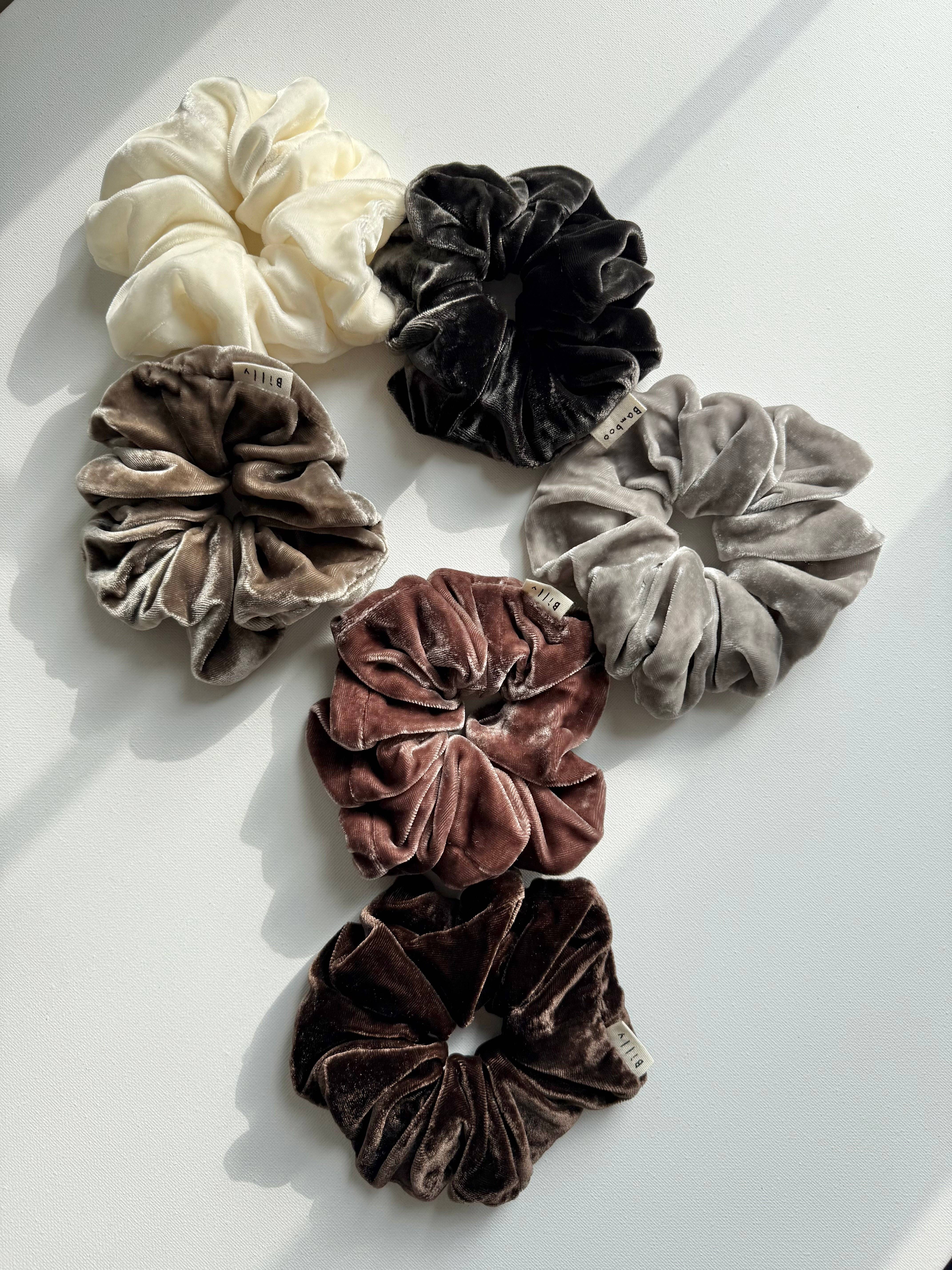 Billy Bamboo – Scrunchie - Mulher por atacado – ELÁSTICOS DE CABELO EM VELUDO DE SEDA - neutro (esgotado)8