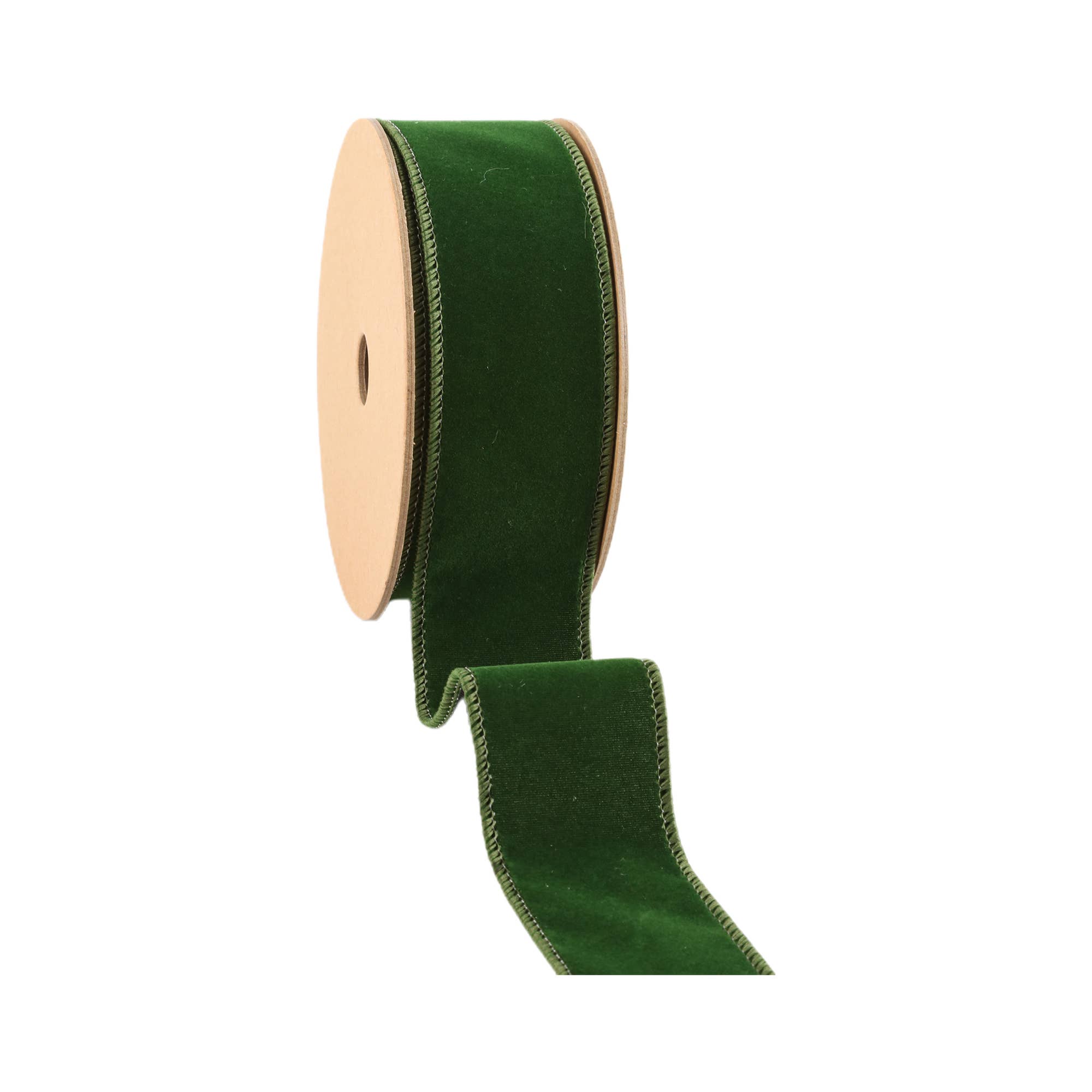 LA Ribbons Wholesale - Wholesale Ribbon - Gift Wrapping - 1 1/2" Wired Velvet | Spruce | 10 Yard Roll2