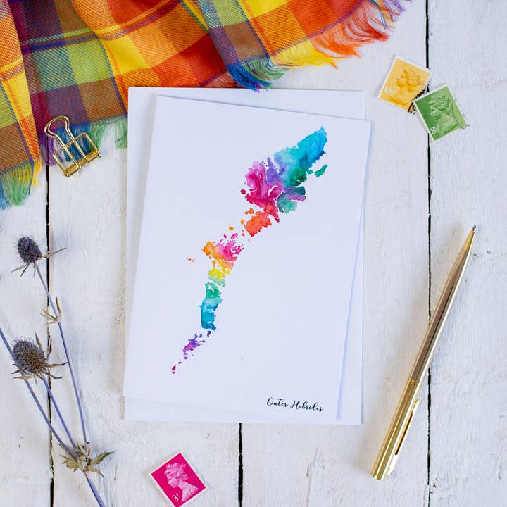 Sarah Leask Studio - Wholesale Everyday Greeting Card - Outer Hebrides Greetings Card