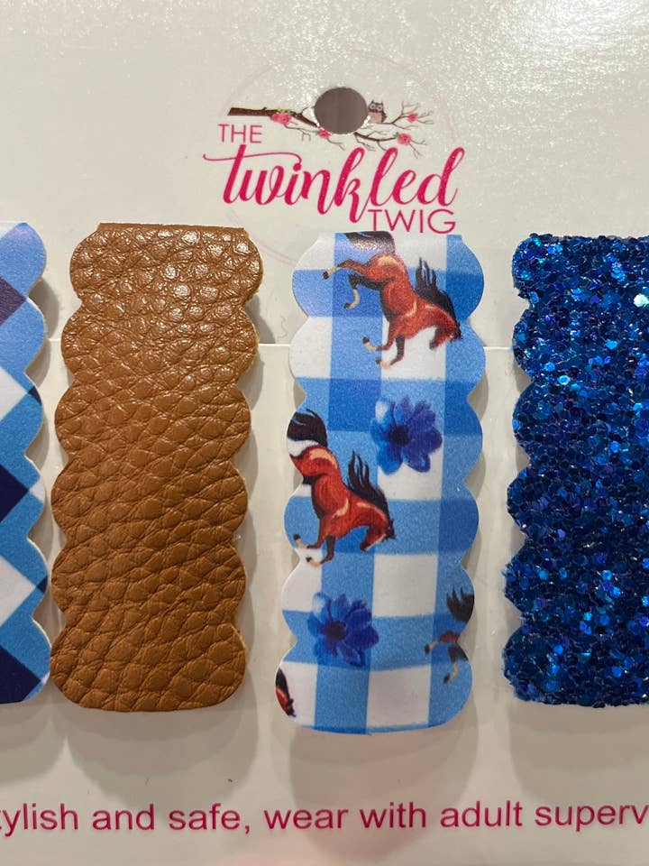 Western horses snap clip vegan leather for wholesale by The Twinkled Twig