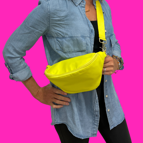 Thomas and Lee Company - Vente Sac ceinture – femme - Sac banane en nylon coloré Hannah avec sangle6