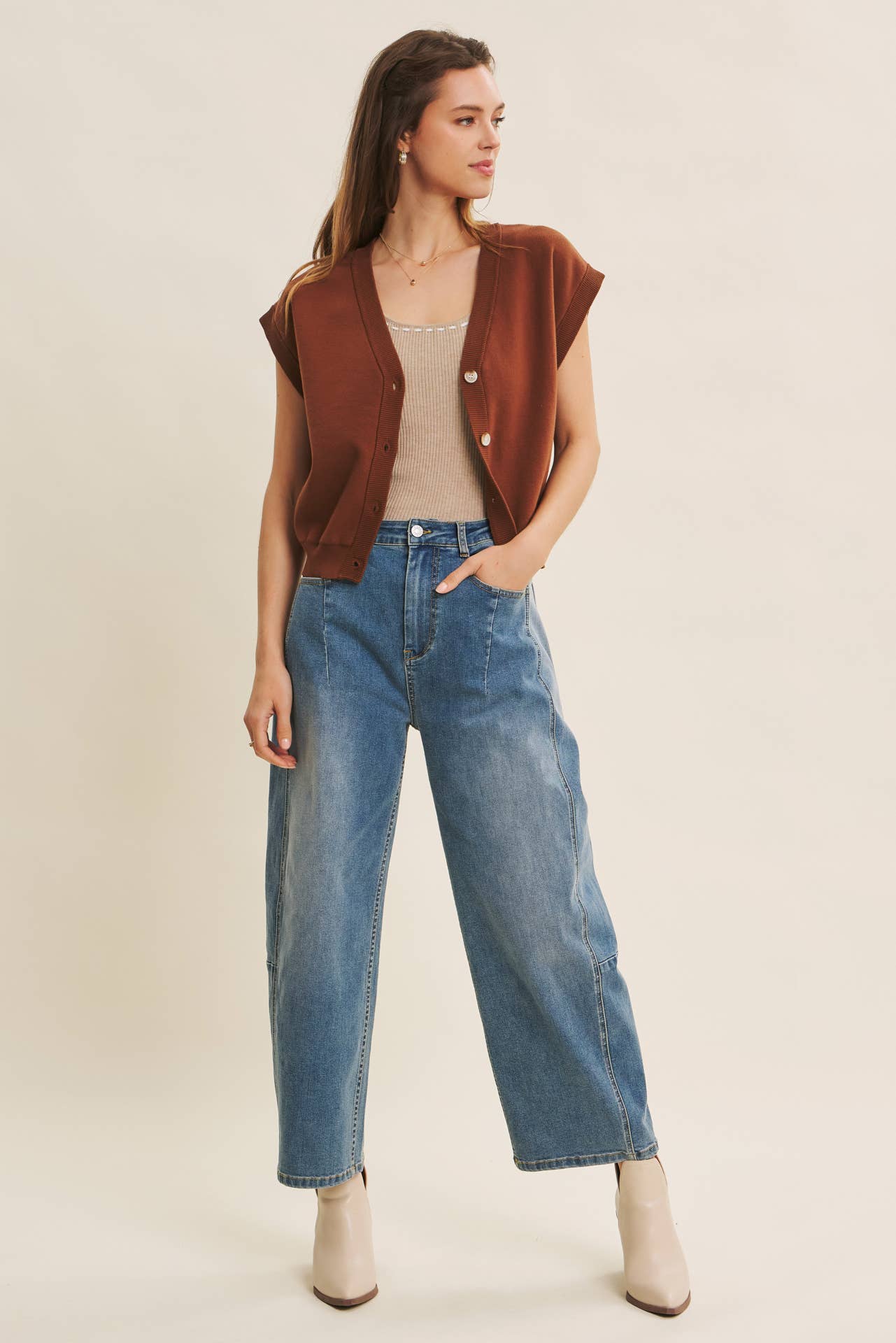 DENIM LAVÉ JEANS VINTAGE LAVÉS EXTENSIBLES ET SURDIMENSIONNÉS SANS EFFORT en vente sur Faire12