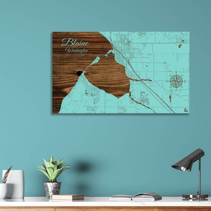 Washington: Blaine Street Map for wholesale by Fire & Pine